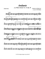 Andante from Piano Sonata No.15, arranged for string orchestra – double bass part
