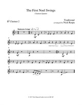 The First Noel Swings – (clarinet quartet) Bb Clarinet 2 part