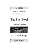 The First Noel (Variations for Saxophone Quintet) – Score & parts