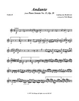 Andante from Piano Sonata No.15, arranged for String Orchestra – violin 2 part