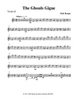 The Ghouls Gigue from Three Dances for Halloween - Violin II part