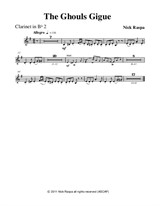 The Ghouls Gigue from Three Dances for Halloween - Clarinet 2 part