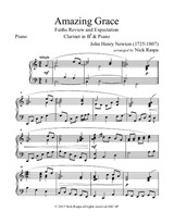 Amazing Grace (кларнет и фортепиано) - Партия фортепиано