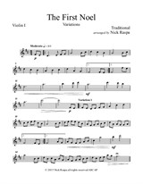 The First Noel (Variations for string orchestra) – Violin 1 part