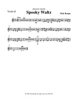 Spooky Waltz from Three Dances for Halloween - Violin 2 part