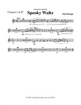 Spooky Waltz from Three Dances for Halloween - Clarinet 2 part