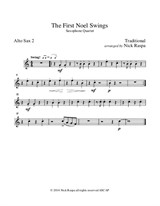The First Noel Swings - (sax quartet) Alto Sax 2 part
