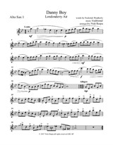 Danny Boy for Saxophone Quintet - Alto Sax 1 part