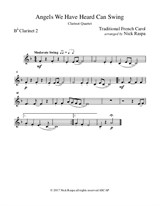 Angels We Have Heard Can Swing (clarinet quartet) - Bb Clarinet 2 part