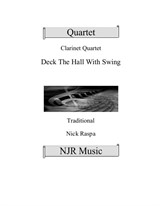 Deck The Hall With Swing (clarinet quartet) score & parts