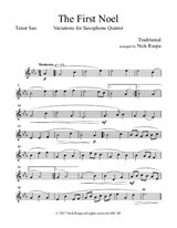 The First Noel (Variations for Saxophone Quintet) – Tenor Sax part