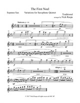 The First Noel (Variations for Saxophone Quintet) – Soprano Sax part