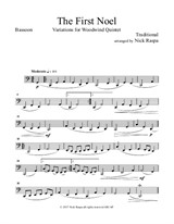 The First Noel (Variations for Woodwind Quintet) – Bassoon part