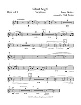 Silent Night - Variations (full orchestra) Horn in F 1 part