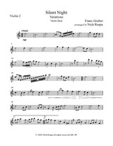 Silent Night - Variations (Violin duet) – Violin 2 part
