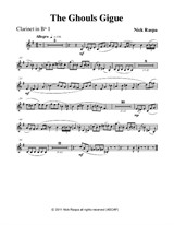 The Ghouls Gigue from Three Dances for Halloween – Clarinet 1 part
