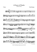 A Prayer of Thanks (Violin & Viola) Viola part